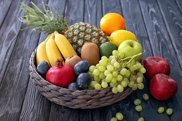 Bowl of mixed fresh fruit