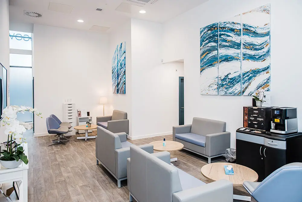 Consultation room at the Dr Bonaros hair transplant clinic, Glasgow