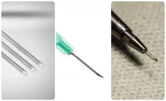 Surgical instruments used to create recipient sites in FUE