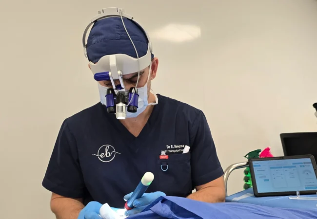 Dr Bonaros performing FUE surgery